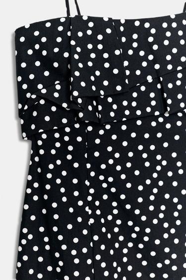 ROBE COURTE À POIS - Noir / Blanc de Zara - Image 8