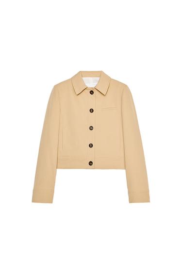 SHORT JACKET WITH SHOULDER PADS