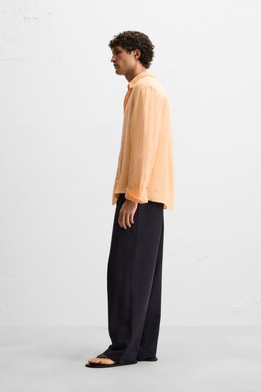 CHEMISE 100 % LIN - Mandarine de Zara - Image 3
