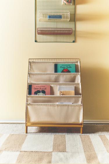 CHILDREN'S METAL BOOK RACK - Mustard by Zara