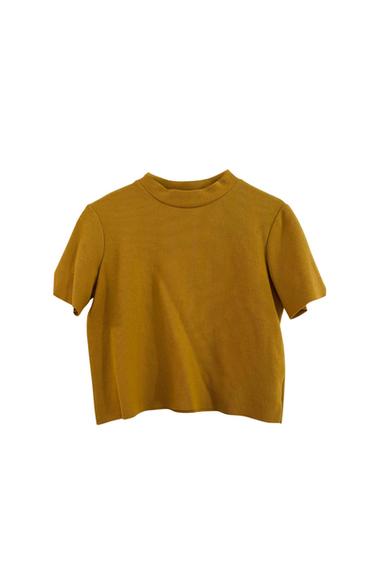 MUSTARD SHORT SLEEVE TOP