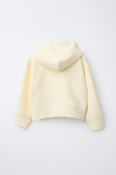 SWEAT À CAPUCHE UNI - Jaune de Zara - Image 1