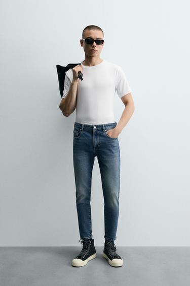 JEANS SKINNY CROPPED FIT - Azul de Zara - Imagen 0