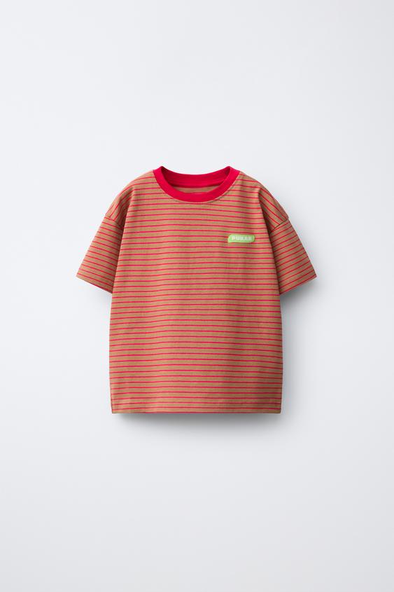 تيشرت PUKAS SURF بطبعة مخططة - تيجا الخاص بـ Zara - صورة 0
