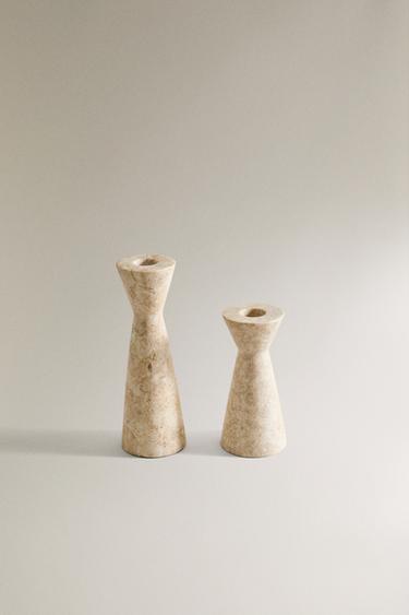 KERZENHALTER AUS MARMOR - Beige von Zara