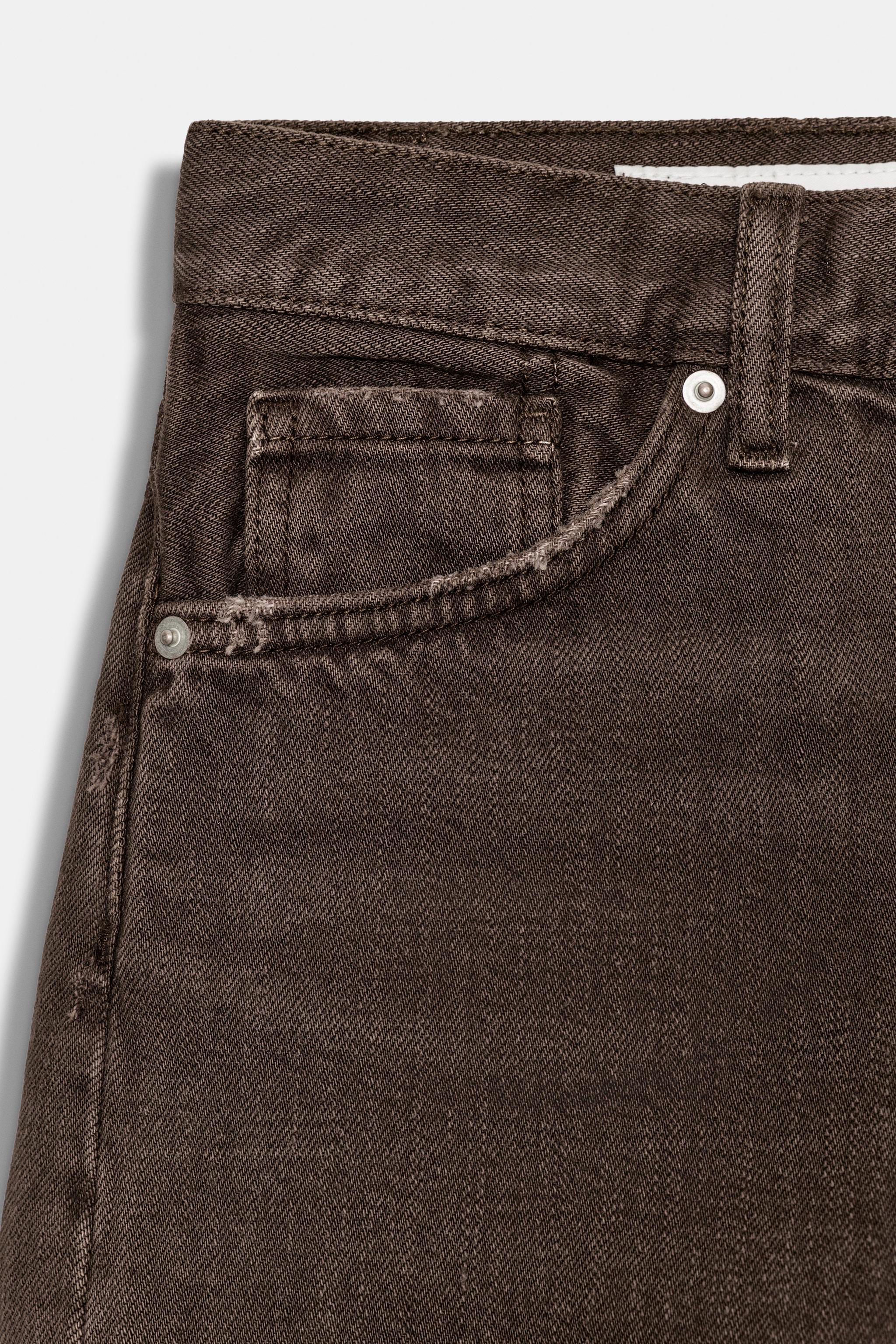 SHORT EN DENIM TRF COULEUR TAILLE MI-HAUTE