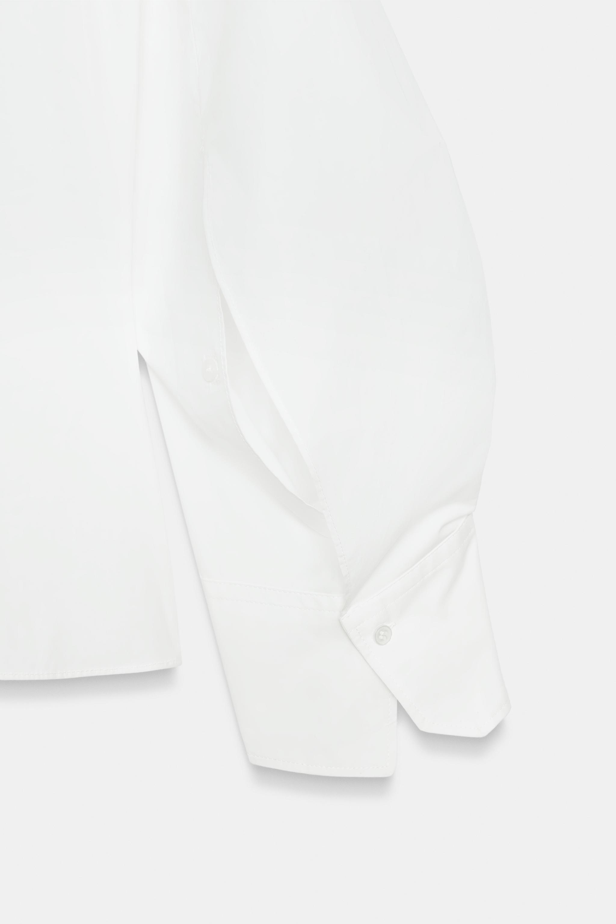 Женские рубашки Zara POPLIN SHIRT WITH VOLUMINOUS SLEEVES — фото 10