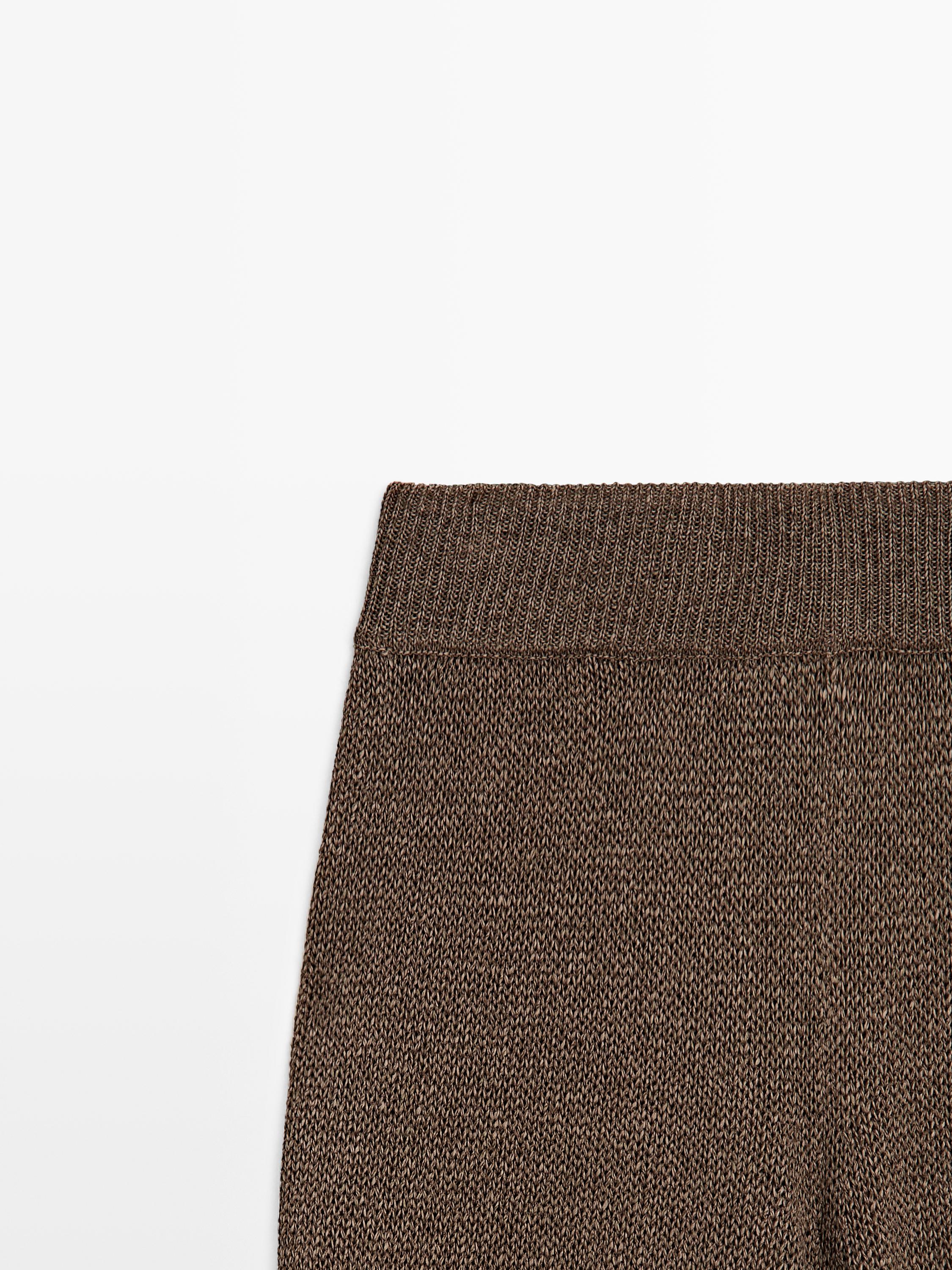 Total look balloon fit knit trousers