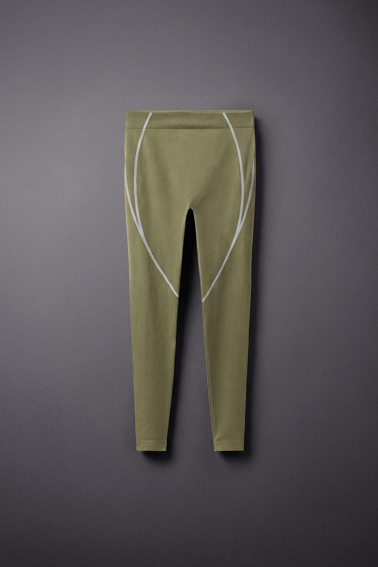 SPORTY SEAMLESS LEGGINGS — Khaki