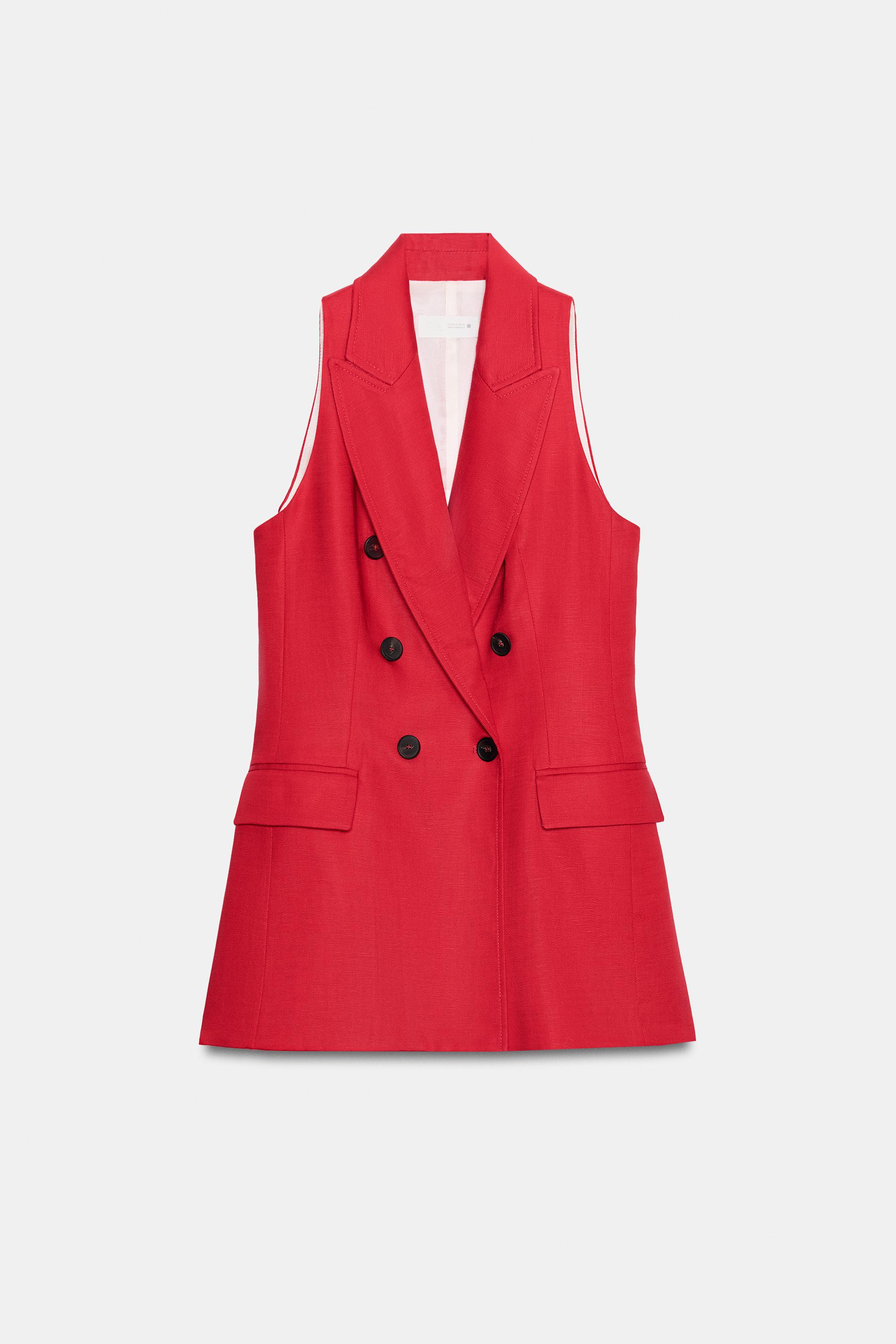 LINEN DOUBLE-BREASTED VEST