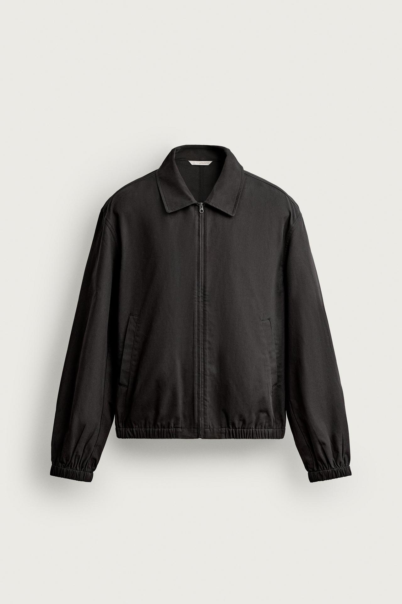 LIGHTWEIGHT COTTON-LYOCELL JACKET — Black