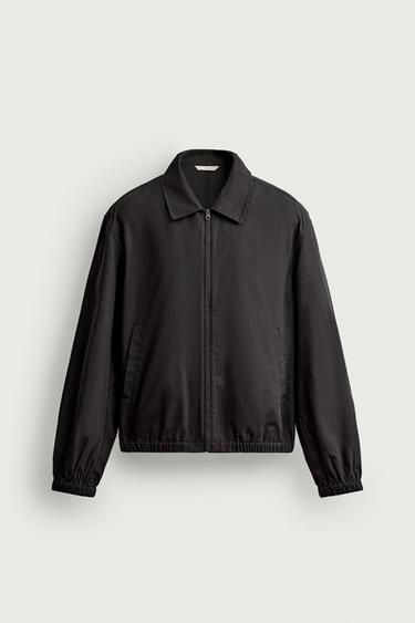 LIGHTWEIGHT COTTON-LYOCELL JACKET — Black 1