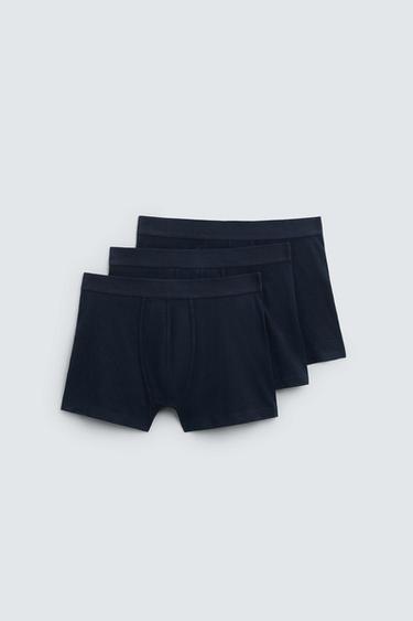 Zara BASIC BOXERS THREE-PACK - Navy blue