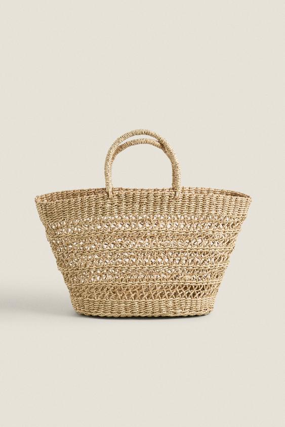 CUBE SEAGRASS BEACH TOTE BAG - Light beige | ZARA Turkey