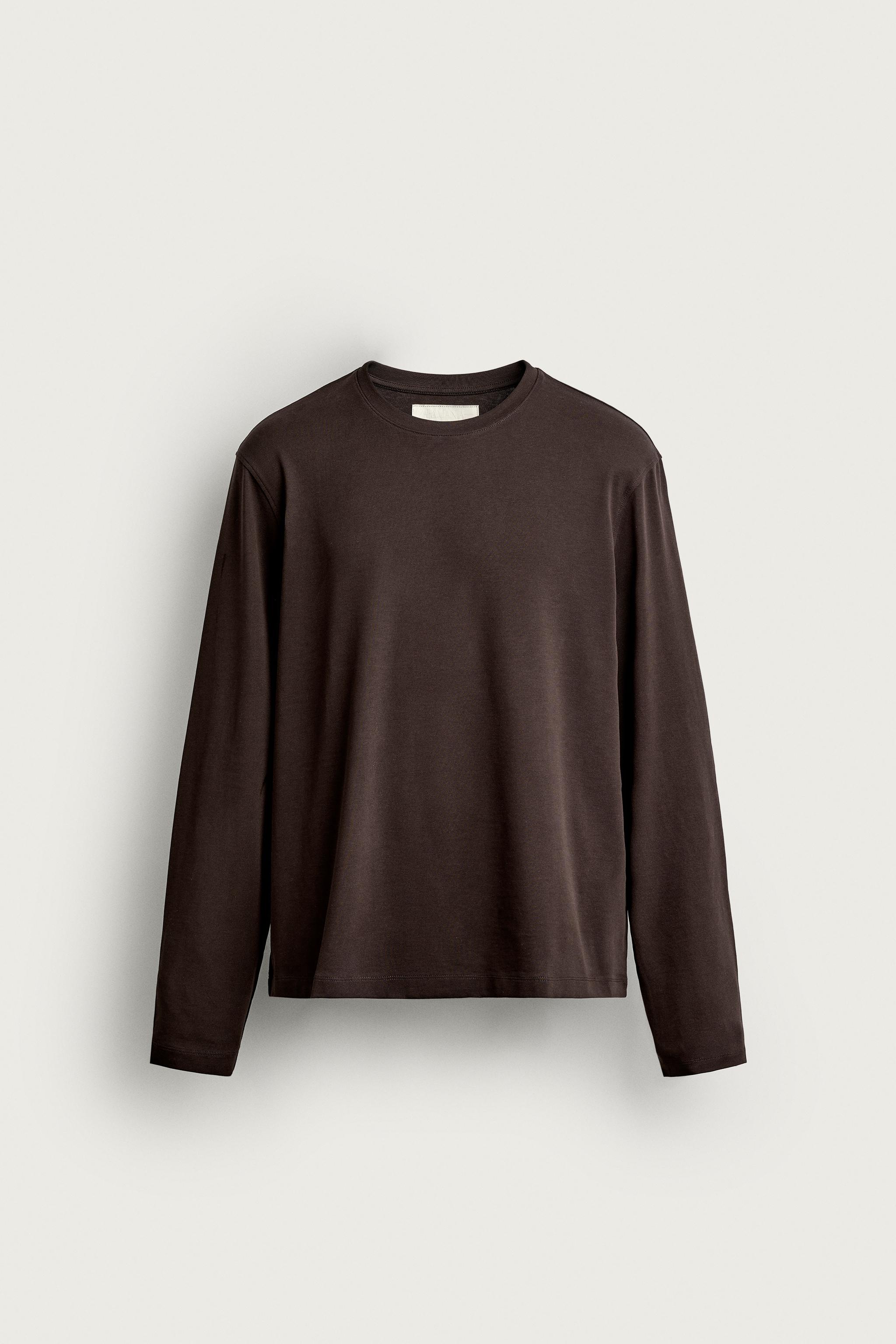 Zara REGULAR FIT UZUN KOLLU T-SHIRT