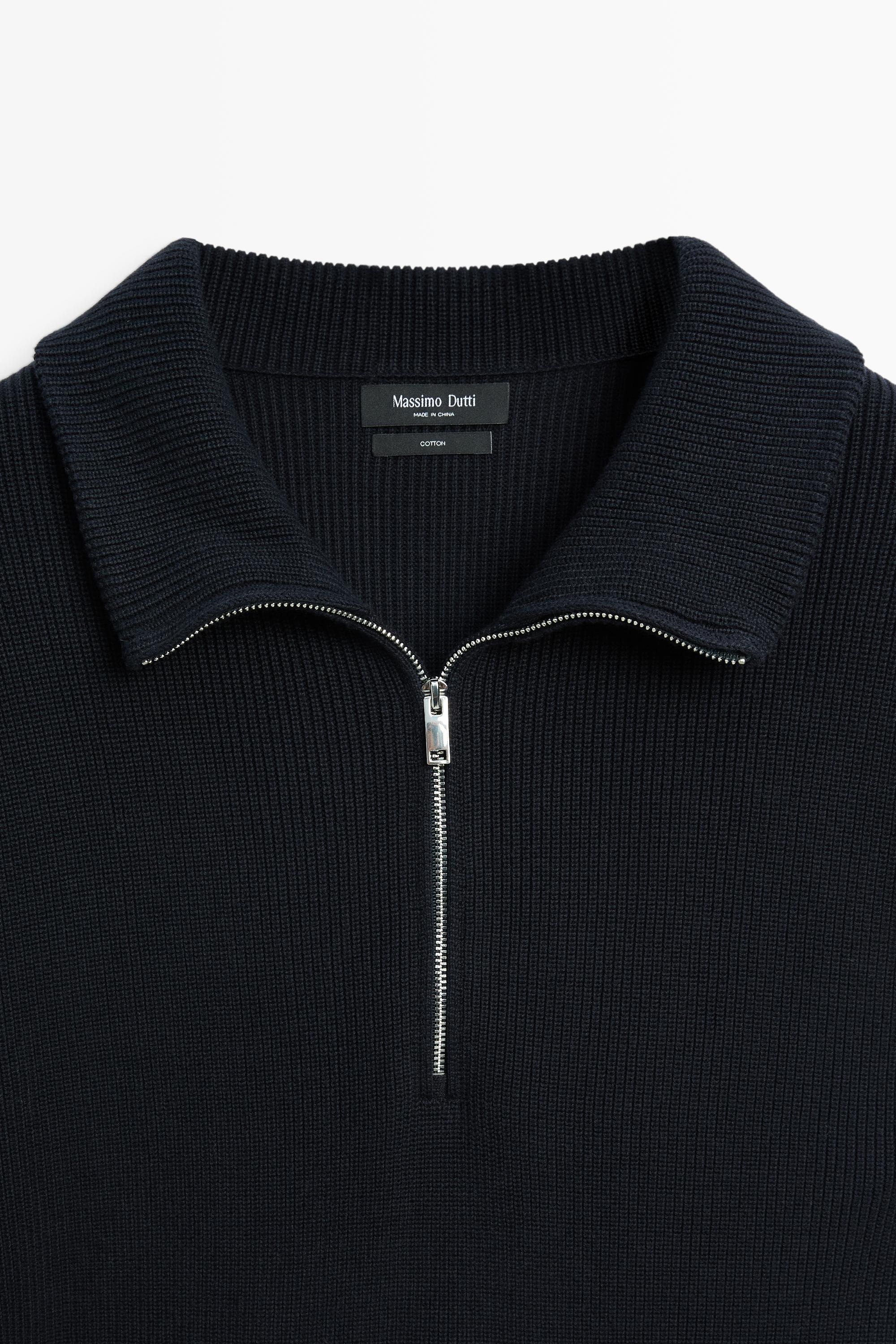 Pull en maille 100 % coton à col camionneur