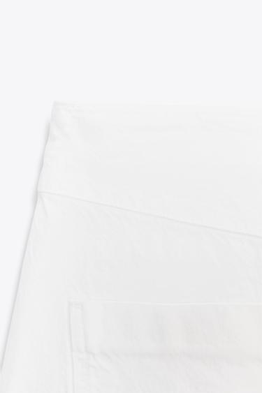Z1975 MID-WAIST SHORTS WITH FRONT LOOP - White by Zara - Image 4
