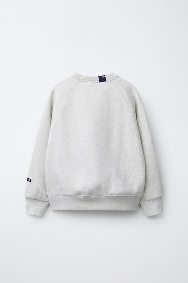 ENSEMBLE SWEAT-SHIRT ET PANTALON JOGGER BRODÉS - Gris chiné de Zara - Image 2