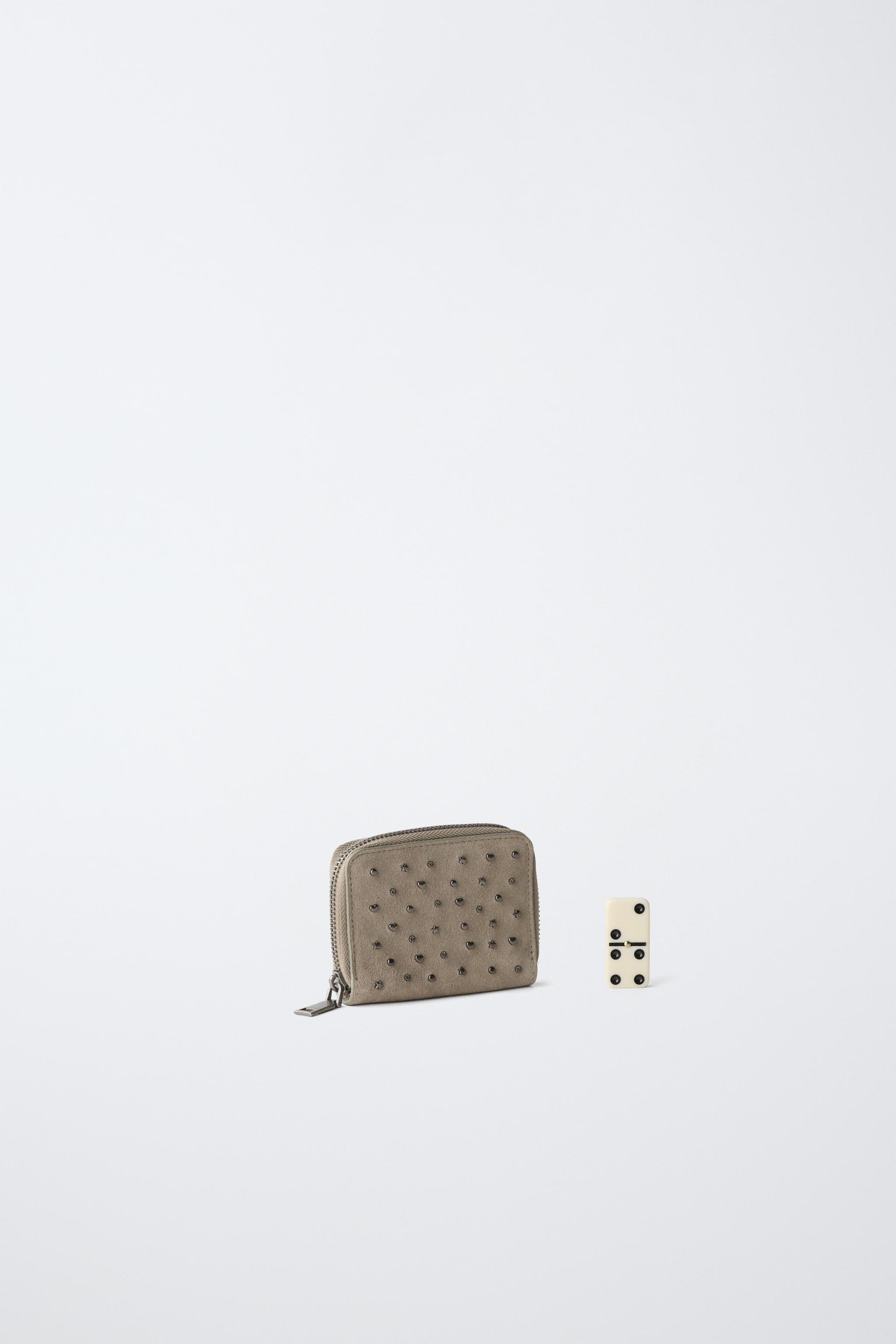 LEATHER STUDDED WALLET