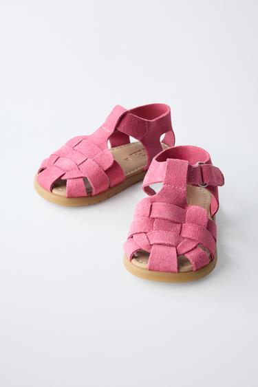 LEATHER BAREFOOT CAGE SANDALS - Pink by Zara - Image 4