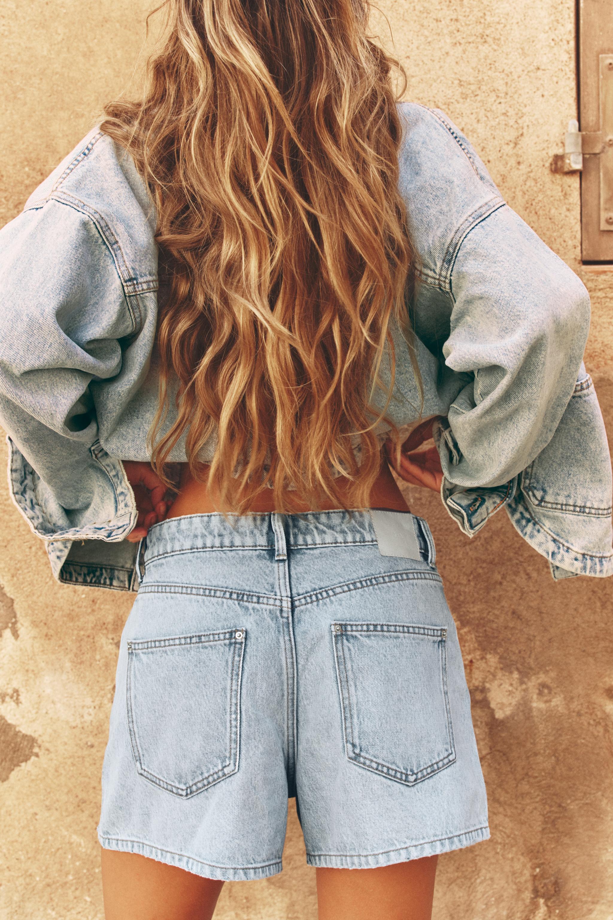 High Rise Shorts Roller Mom Fit Zara Falda Zara High Waist Z1975