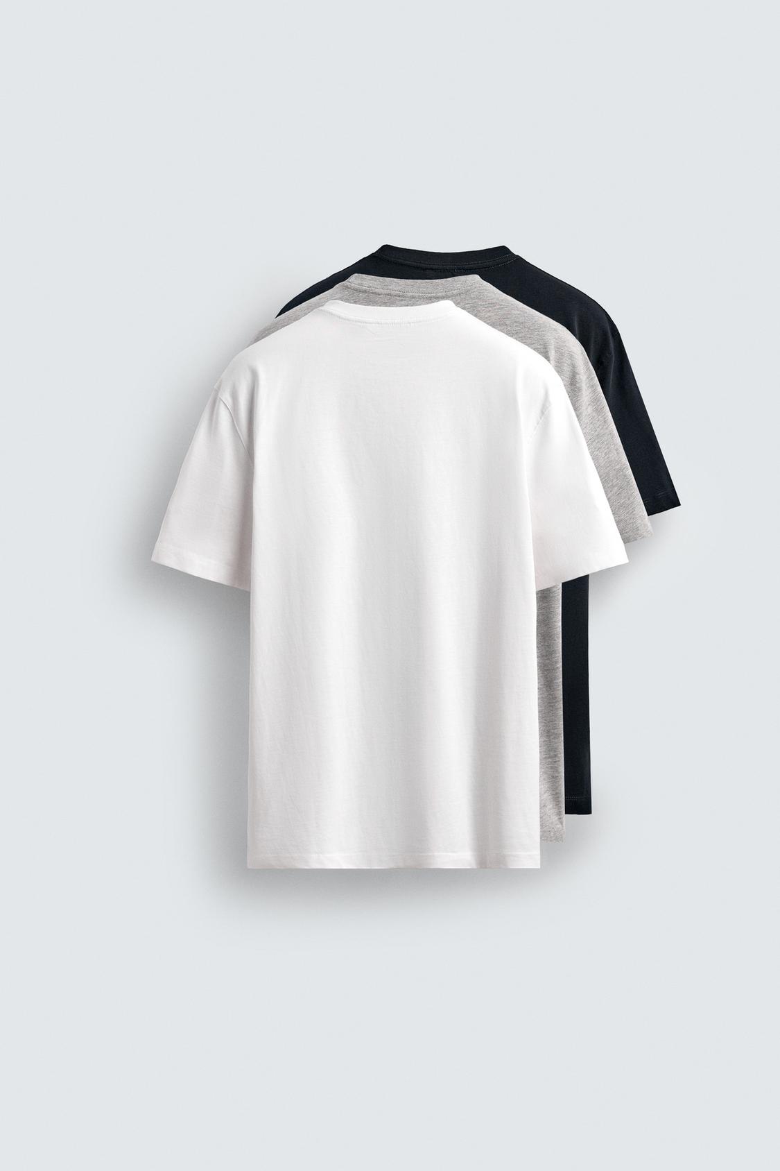 PACK VAN 3 BASIC T-SHIRTS MEDIUM WEIGHT