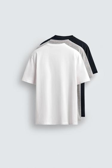 LOT DE 3 T-SHIRTS BASIC MEDIUM WEIGHT - divers de Zara - Image 1