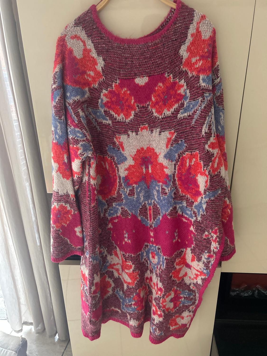 FLORAL JACQUARD KNIT TUNIC SWEATER - Image 3