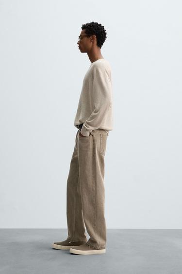 PULL LÉGER EN LIN - Beige chiné de Zara - Image 3