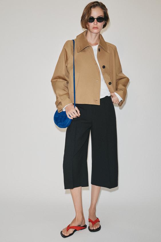 CHAQUETA CORTA ZW COLLECTION - Tostado de Zara - Imagen 0