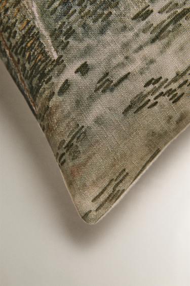 HOUSSE DE COUSSIN IMPRIMÉ PAYSAGE - Vert de Zara - Image 1