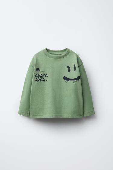 CAMISETA ESTAMPADA - Khaki de Zara - Imagen 0