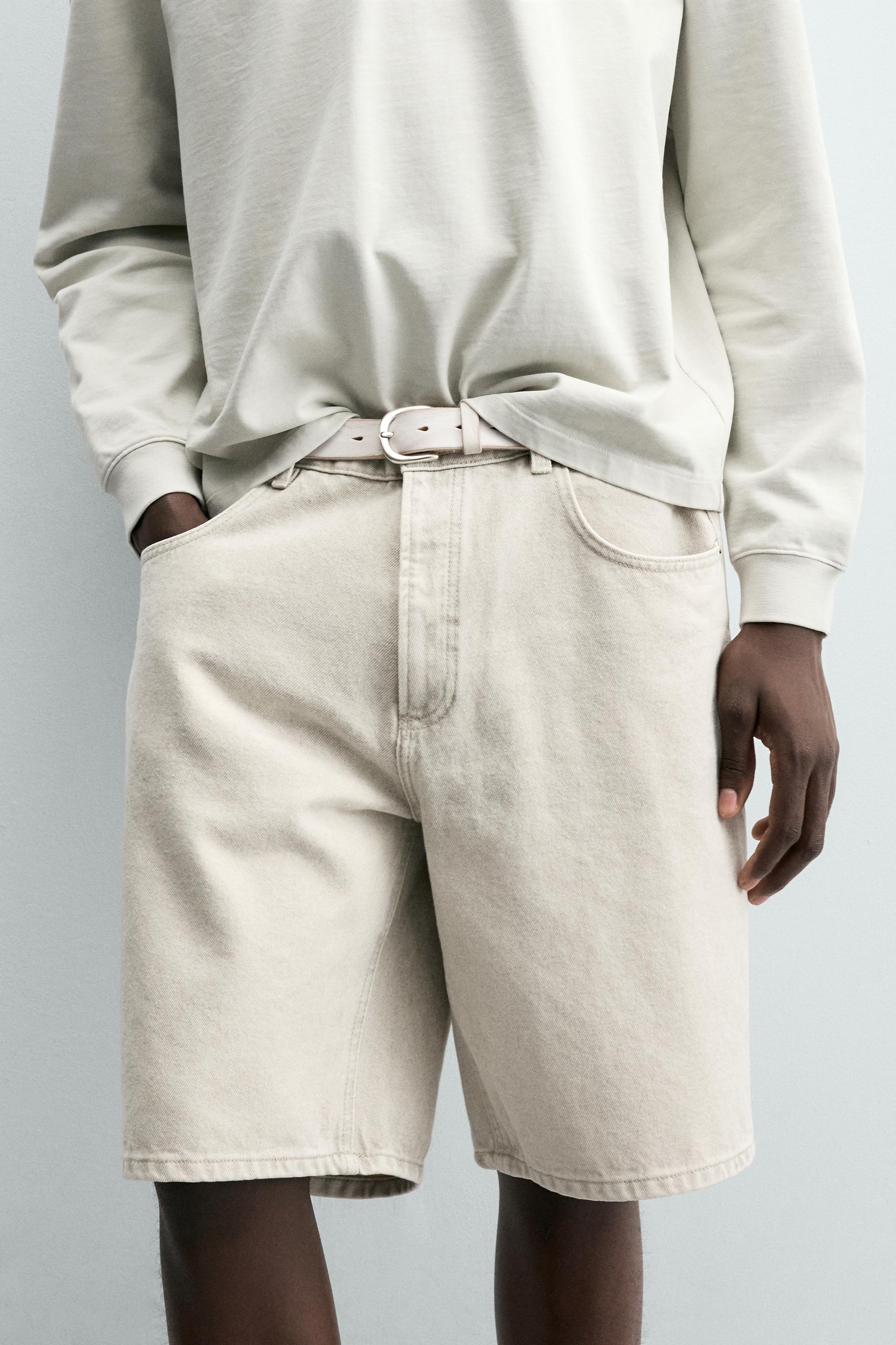 Zara REGULAR FIT DENIM BERMUDA görsel 5