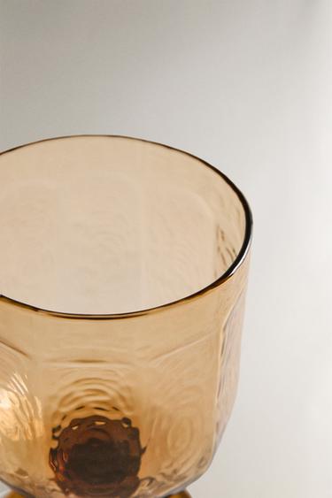 HAMMERED WINE GLASS - Orange by Zara - Image 2