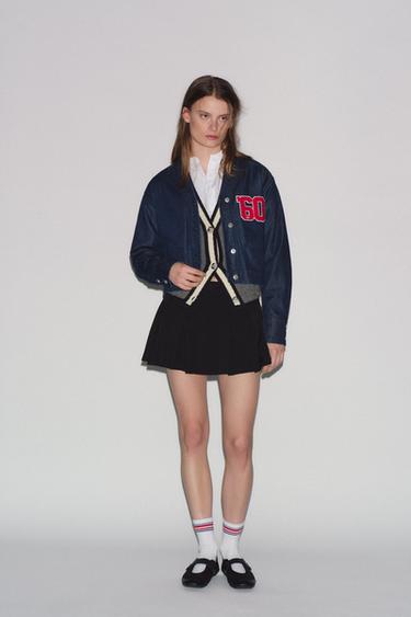 Zara TRF NFL PATRIOTS DENIM OVERSHIRT - Dark indigo - Image 0