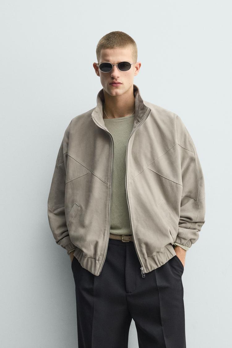 ZARA RELAXED FIT SUEDE LEATHER JACKET