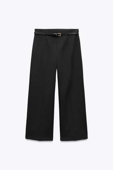 CULOTTE-HOSE MIT GÜRTEL, ZW COLLECTION - Schwarz von Zara - Bild 0