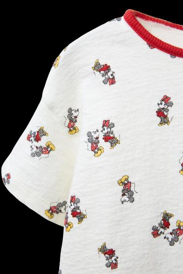 T-SHIRT MIT MICKEY UND MINNIE MAUS © DISNEY-TEXTURDRUCK - Cremefarben von Zara