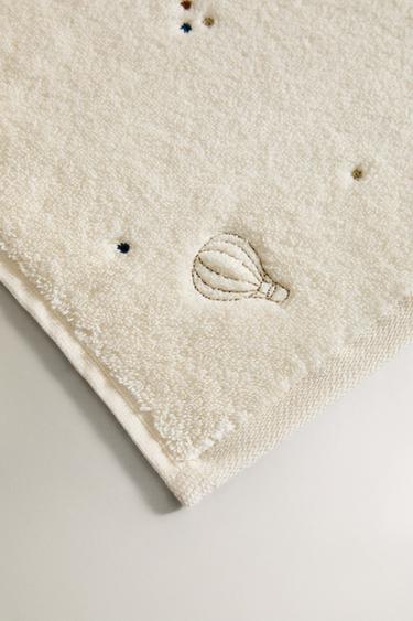 KIDS' TOWEL WITH BALLOONS - Light beige by Zara - Image 2