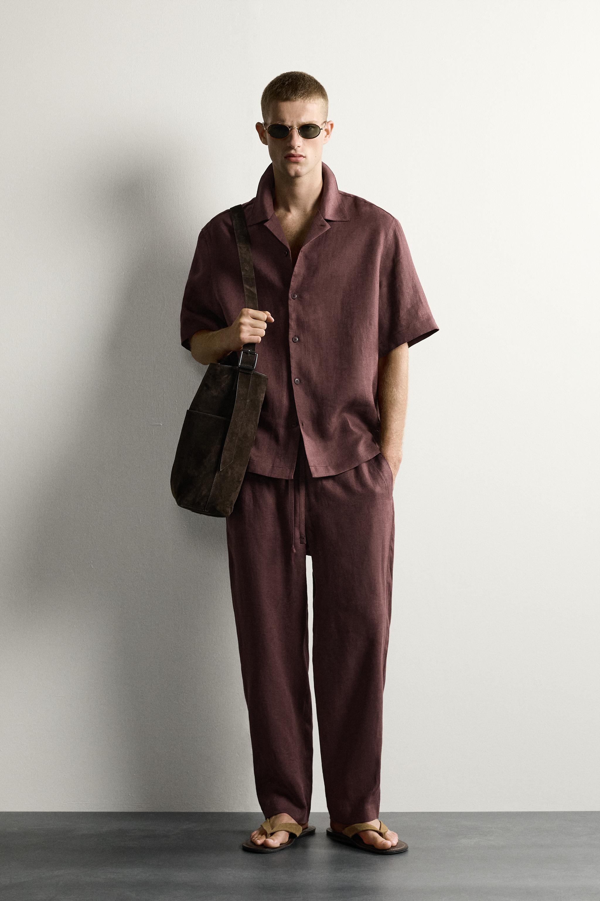 Zara %100 KETEN RELAXED FIT GÖMLEK
