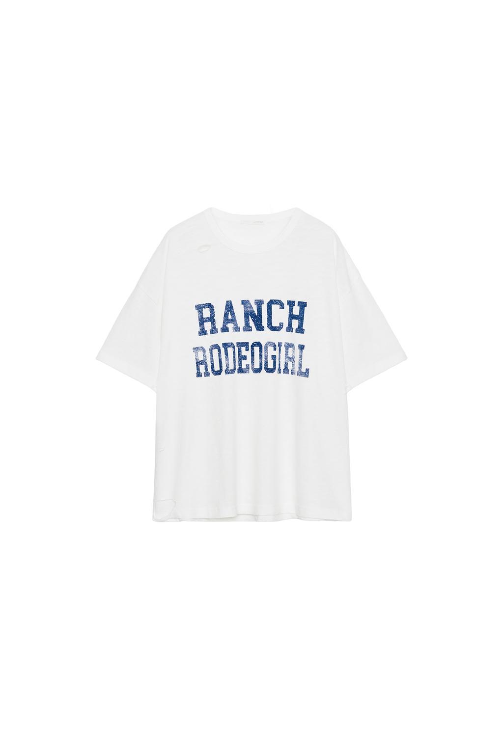 OVERSIZED RIPPED TEXT T-SHIRT - image 3