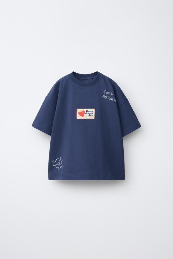 LABEL T-SHIRT - Blue by Zara - Image 0