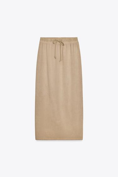 FADED-EFFECT MIDI SKIRT - Sand by Zara - Image 4