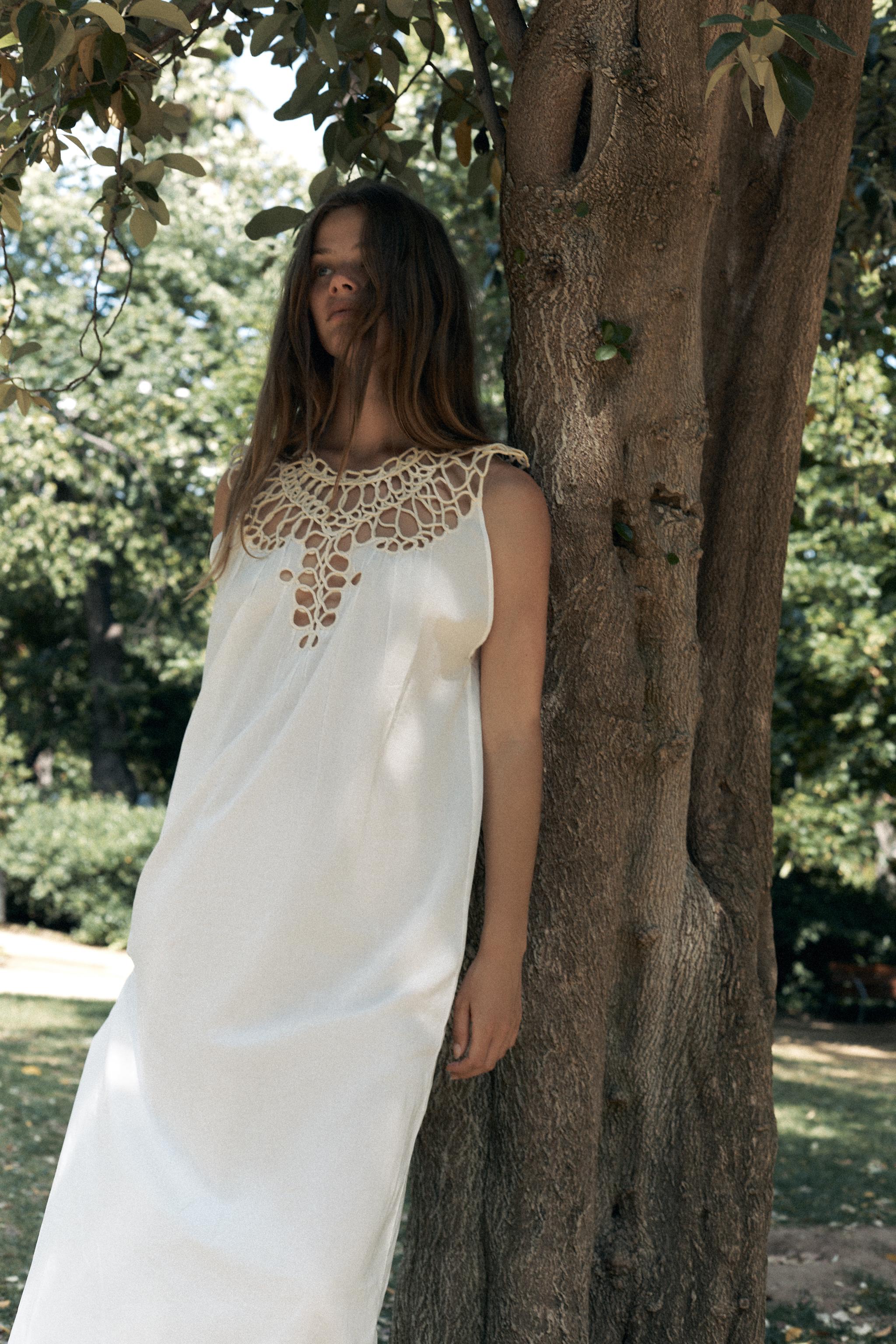 LIMITED EDITION COMBINATION COTTON DRESS - White | ZARA Canada
