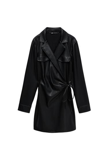 FAUX LEATHER DRESS