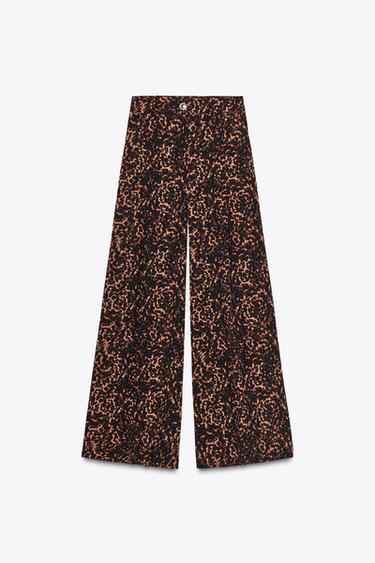 ANIMAL PRINT PALAZZO TROUSERS - Leopard by Zara - Image 6