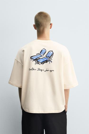 Zara HAMMOCKS PATCH SWEATSHIRT - Oyster-white