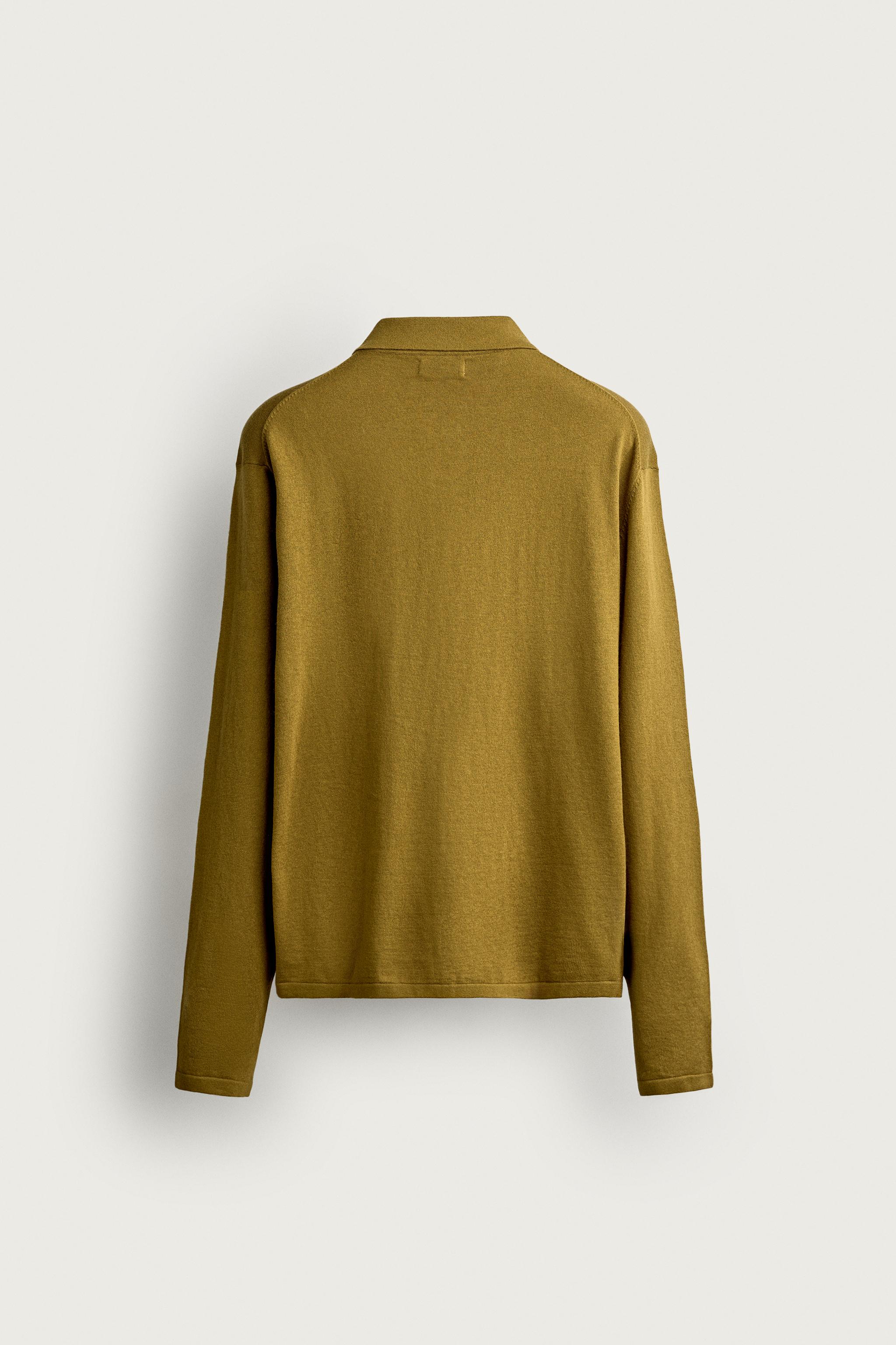 COTTON-CASHMERE KNIT POLO