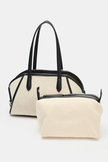 BOWLING SHOULDER BAG - Light beige by Zara - Image 3