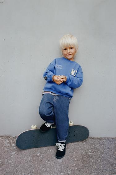 NYC EMBROIDERED SLOGAN SWEATSHIRT - Bluish by Zara